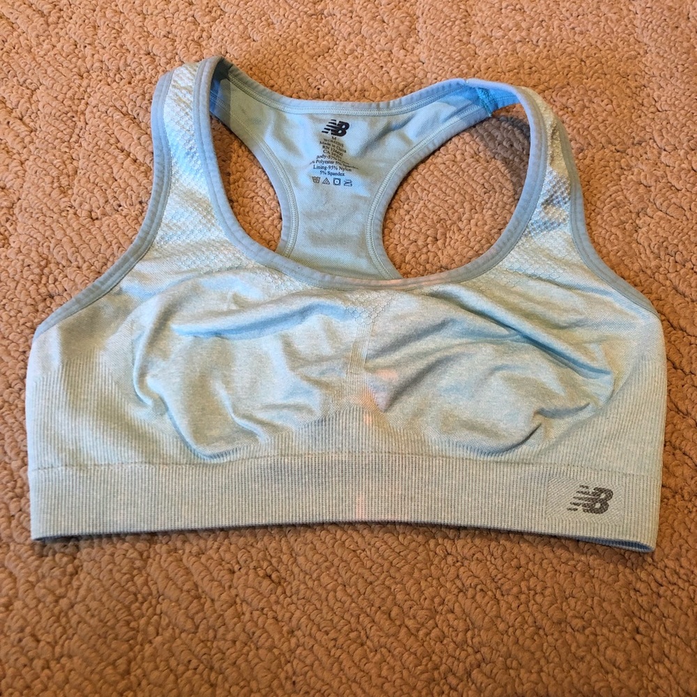 Light blue sports bra
